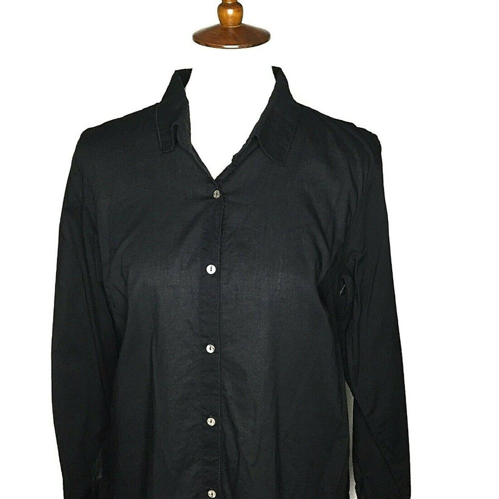 Soft Surroundings Button Front Tunic With Ruffle … - image 2